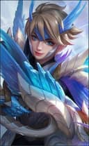 Kimmy wearing the Frost Wing skin, in-game portrait