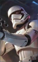 Kimmy wearing the First Order Jet Trooper skin, in-game portrait