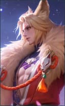 Lancelot wearing the Guardian of the Shrine skin, in-game portrait