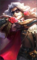 Lancelot wearing the Masked Knight skin, in-game portrait