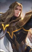 Lancelot wearing the Swordmaster skin, in-game portrait