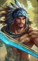 Lapu-Lapu wearing the Ancestral Blade skin, in-game portrait