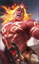 Lapu-Lapu wearing the Vulcan skin, in-game portrait