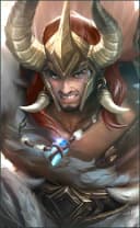 Lapu-Lapu wearing the Son of the Wild skin, in-game portrait