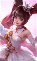 Layla wearing the Cannon and Roses skin, in-game portrait