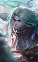Leomord wearing the Hell Knight skin, in-game portrait
