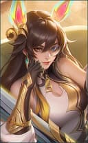 Lesley wearing the Meowkin Hunter skin, in-game portrait