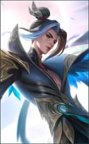Ling wearing the Serene Plume skin, in-game portrait