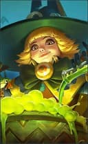 Lolita wearing the Impish Trickster skin, in-game portrait