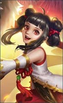 Lolita wearing the Lion Dance skin, in-game portrait