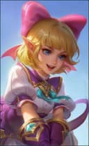 Lolita wearing the Genki Slam skin, in-game portrait