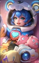 Lolita wearing the Astro Mallet skin, in-game portrait