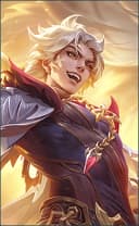 Lukas wearing the Beast of Light skin, in-game portrait