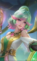 Lunox wearing the Nature's Harmony skin, in-game portrait