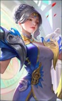 Lunox wearing the Cosmic Harmony skin, in-game portrait