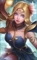 Lunox wearing the Ash Blossom skin, in-game portrait