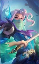 Luo Yi wearing the Siren Priestess skin, in-game portrait