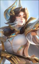 Luo Yi wearing the Oracle of Sol skin, in-game portrait