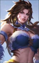 Masha wearing the Winter Guard skin, in-game portrait