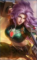 Masha wearing the Combat Maiden skin, in-game portrait