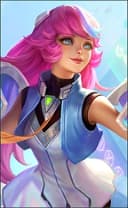 Mathilda wearing the Dream Groove skin, in-game portrait