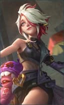 Melissa wearing the Cursed Needle skin, in-game portrait