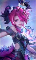 Melissa wearing the Umbra Bloom skin, in-game portrait