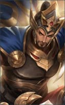 Minsitthar wearing the Gilded King skin, in-game portrait
