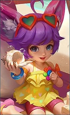Nana wearing the Sundress skin, in-game portrait