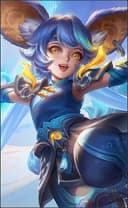 Nana wearing the Aqua Pura skin, in-game portrait