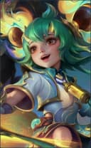 Nana wearing the Mistbender Nana skin, in-game portrait