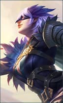 Natalia wearing the Midnight Raven skin, in-game portrait
