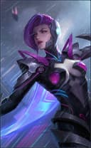 Natalia wearing the Grim Strangler skin, in-game portrait