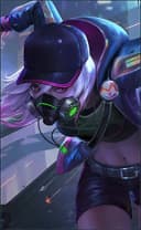 Natalia wearing the Cyber Spectre skin, in-game portrait