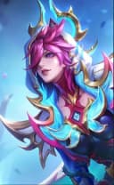 Natalia wearing the Soul Huntress skin, in-game portrait