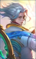 Natan wearing the Tidal Lord skin, in-game portrait
