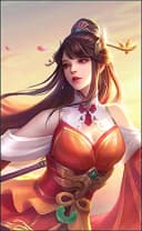 Odette wearing the Auspicious Charm skin, in-game portrait