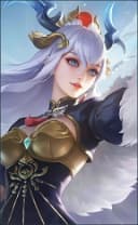 Odette wearing the Sage of the Currents skin, in-game portrait