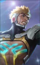 Paquito wearing the Fist of Light skin, in-game portrait