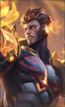 Paquito wearing the Blazing Tiger skin, in-game portrait