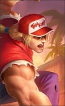 Paquito wearing the Terry Bogard skin, in-game portrait