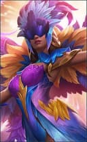 Pharsa wearing the Samba Muse skin, in-game portrait