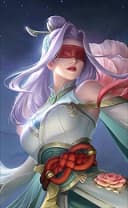 Pharsa wearing the Peony Bloom skin, in-game portrait