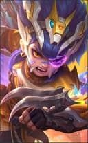 Popol and Kupa wearing the Proto Hunter skin, in-game portrait