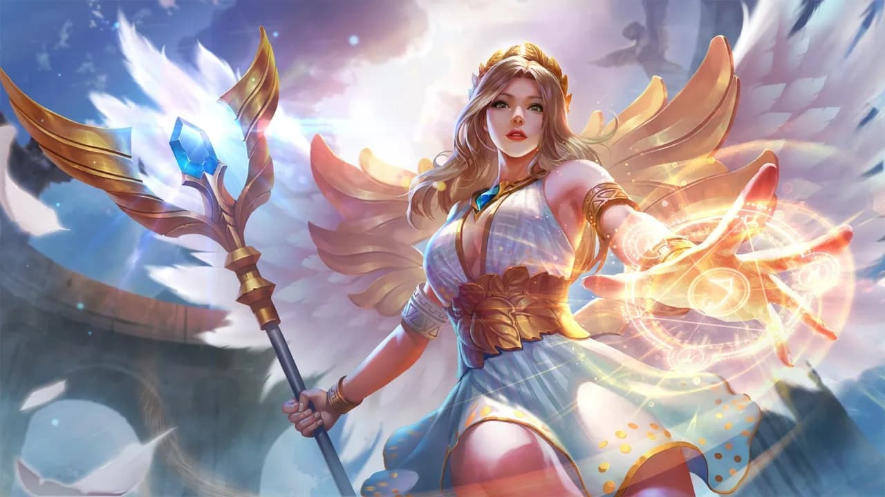 Rafaela Wings of Holiness skin artwork