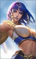Rafaela wearing the Fertility Goddess skin, in-game portrait
