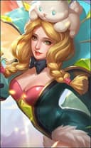 Rafaela wearing the Flower Fairy skin, in-game portrait
