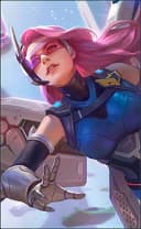 Rafaela wearing the S.A.B.E.R. Savior skin, in-game portrait