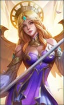 Rafaela wearing the Star Chaser skin, in-game portrait