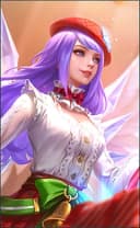 Rafaela wearing the Angelic Sonata skin, in-game portrait